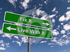 Fix It Or Live With It Signs