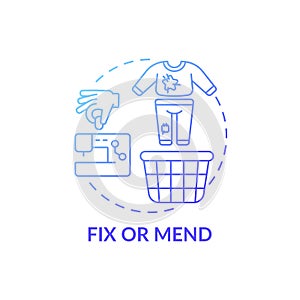 Fix or mend blue gradient concept icon