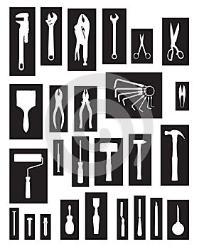 Fix and tools white and black