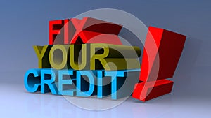 Fix your credit on blue