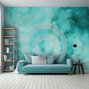 Fixative Of Wallpaper Turquoise