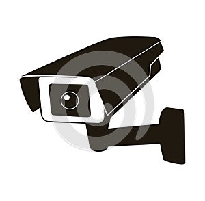 Fixed CCTV, Security Camera Icon Vector Template Illustration Design.
