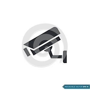 Fixed CCTV, Security Camera Icon Vector Template Illustration Design