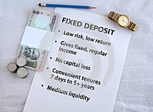 Fixed Deposit Investment in Indian Rupees photo