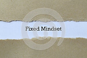 Fixed mindset on paper