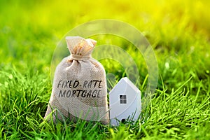 Fixed rate mortgage concept. photo