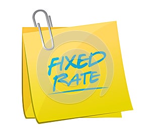 fixed rate post it memo illustration