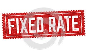Fixed rate sign or stamp