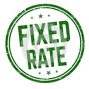 Fixed rate sign or stamp