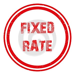 fixed rate stamp on white