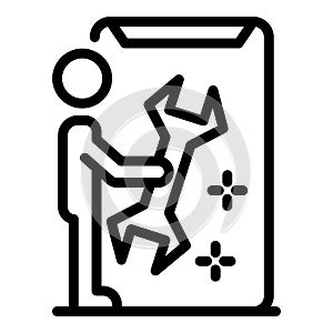 Fixing code icon, outline style