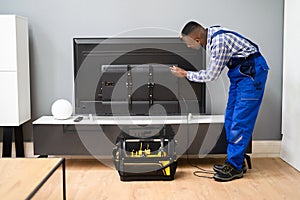 Fixing LCD Television. TV Checking