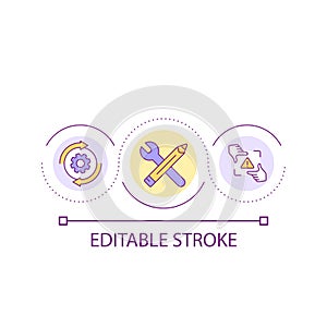 Fixing problem loop concept icon