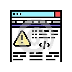 fixing program errors color icon vector illustration