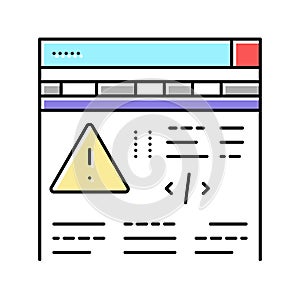 fixing program errors color icon vector illustration