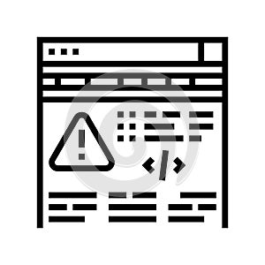 fixing program errors line icon vector illustration