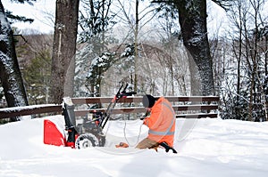 Fixing a snow blower