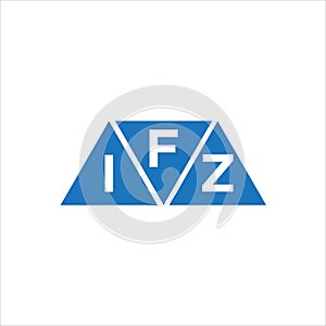 FIZ triangle shape logo design on white background. FIZ creative initials letter logo concept photo