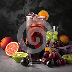 Fizzy and Fruity Calimocho Mocktail with Fresh Fruit