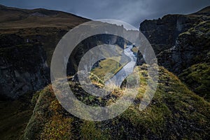 Fjadrargljufur canyon in Iceland