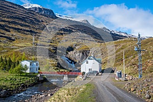 Fjardarsel power plant in Seydisfjordur in east Iceland