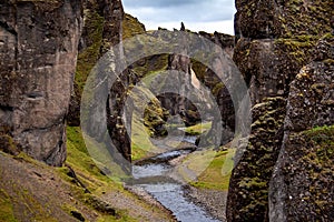 FjaÃÂ°rÃÂ¡rgljÃÂºfur Canyon in southeast Iceland photo