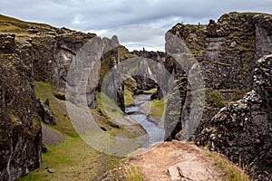 FjaÃƒÂ°rÃƒÂ¡rgljÃƒÂºfur Canyon in southeast Iceland