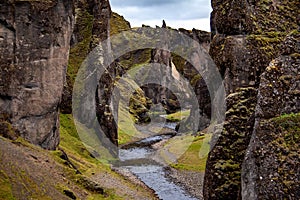 FjaÃ°rÃ¡rgljÃºfur Canyon in southeast Iceland
