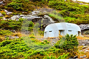 Fjell Fortress on island Sotra Norway