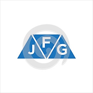 FJG triangle shape logo design on white background. FJG creative initials letter logo concept photo
