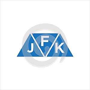 FJK triangle shape logo design on white background. FJK creative initials letter logo concept photo