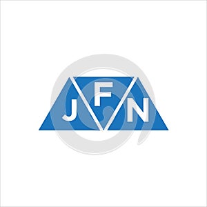 FJN triangle shape logo design on white background. FJN creative initials letter logo concept photo