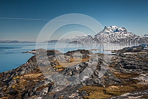 Fjord around Nuuk, capital of Greenland