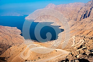 Fjord Khor Najd in Musandam Oman