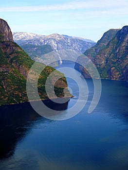 Fjord landscape Aurlandsfjord in Norway