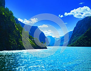 Fjord in Norway photo