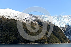 Fjord Pia the archipelago of Tierra del Fuego. photo