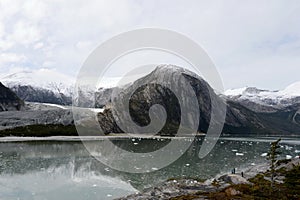 The fjord Pia glacier of the archipelago of Tierra del Fuego.