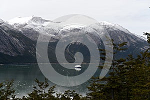 The fjord Pia glacier of the archipelago of Tierra del Fuego. photo