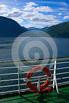 Fjord seen from boat deck