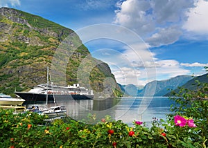 Fjord Sognefjord in Norway photo