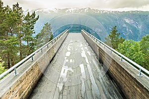 Fjord and Stegastein lookout in Norway