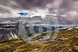 Fjord on the way to Trolltunga, Norway