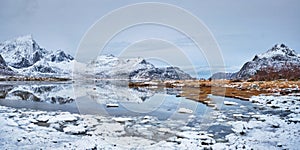 Fjord in winter, Norway