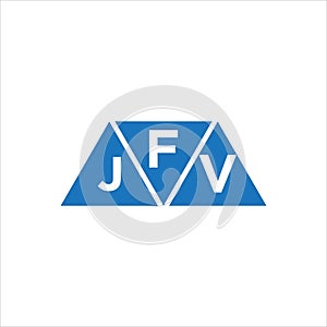 FJV triangle shape logo design on white background. FJV creative initials letter logo concept photo