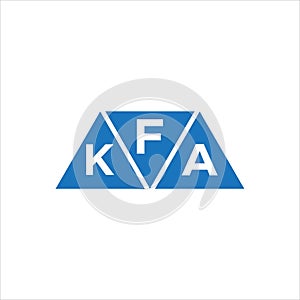 FKA triangle shape logo design on white background. FKA creative initials letter logo concept photo