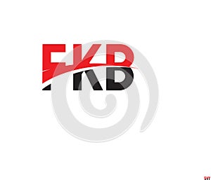 FKB Letter Initial Logo Design Vector Illustration