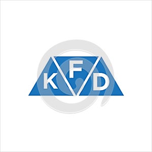 FKD triangle shape logo design on white background. FKD creative initials letter logo concept photo