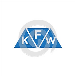 FKW triangle shape logo design on white background. FKW creative initials letter logo concept photo