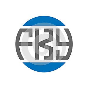 FKY letter logo design on white background. FKY creative initials circle logo concept. FKY letter design